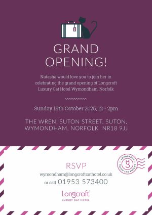 Invitation to the Grand Opening of Longcroft Wymondham in Norfolk