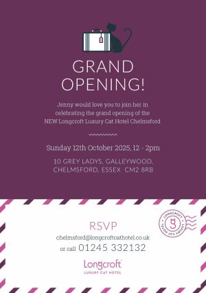 Invitation to the Grand Opening of the New Longcroft Chelmsford, Essex